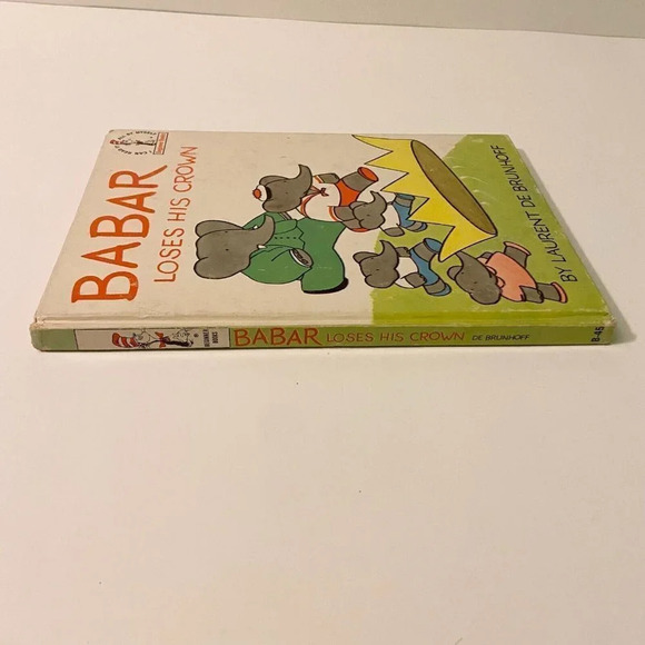 Vintage 1967 Babar Loses His Crown Laurent De Brunhoff Random House Book - Picture 3 of 15